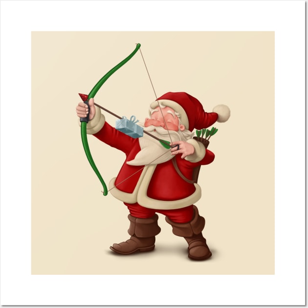 Santa Claus Archery Wall Art by JORDYGRAPH